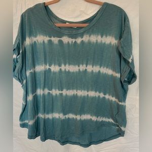 Lucky Brand Tie Dye Stripe Top